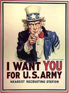 English: Uncle Sam recruiting poster.